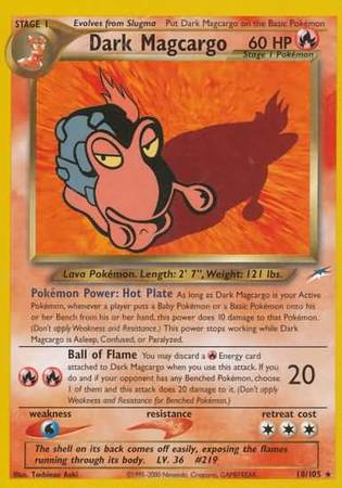 Dark Magcargo (18/105) [Neo Destiny Unlimited] | Black Swamp Games