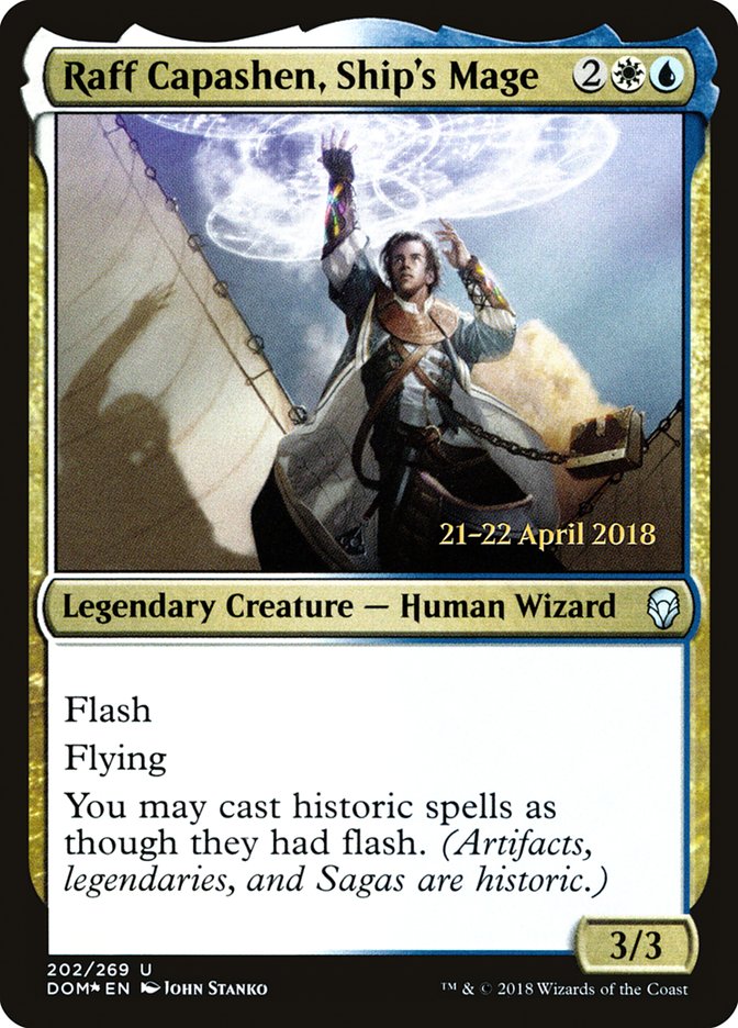 Raff Capashen, Ship's Mage [Dominaria Prerelease Promos] | Black Swamp Games