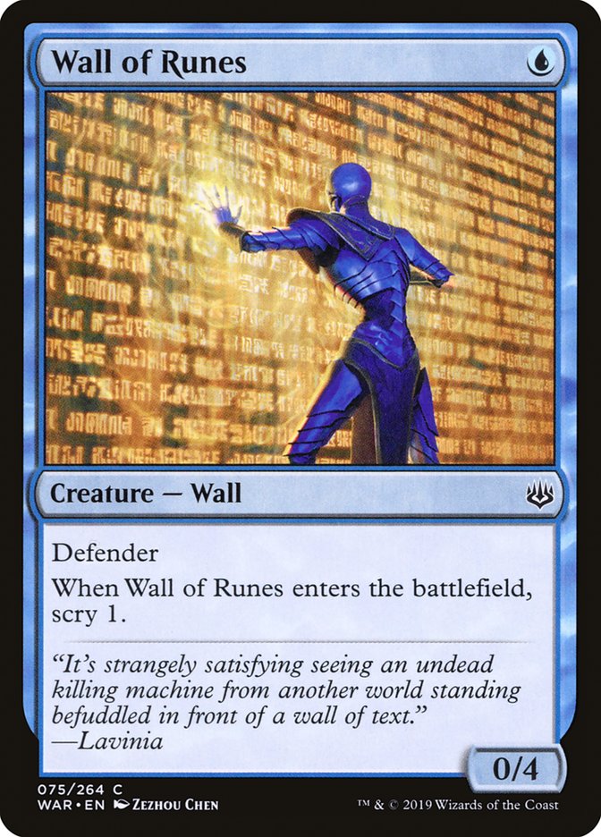 Wall of Runes [War of the Spark] | Black Swamp Games