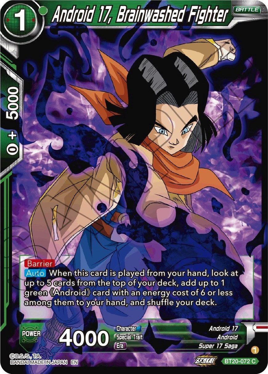 Android 17, Brainwashed Fighter (BT20-072) [Power Absorbed] | Black Swamp Games