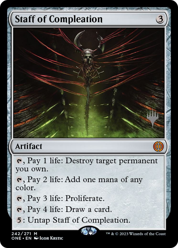 Staff of Compleation (Promo Pack) [Phyrexia: All Will Be One Promos] | Black Swamp Games