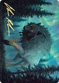 Sarulf, Realm Eater Art Card (Gold-Stamped Signature) [Kaldheim Art Series] | Black Swamp Games