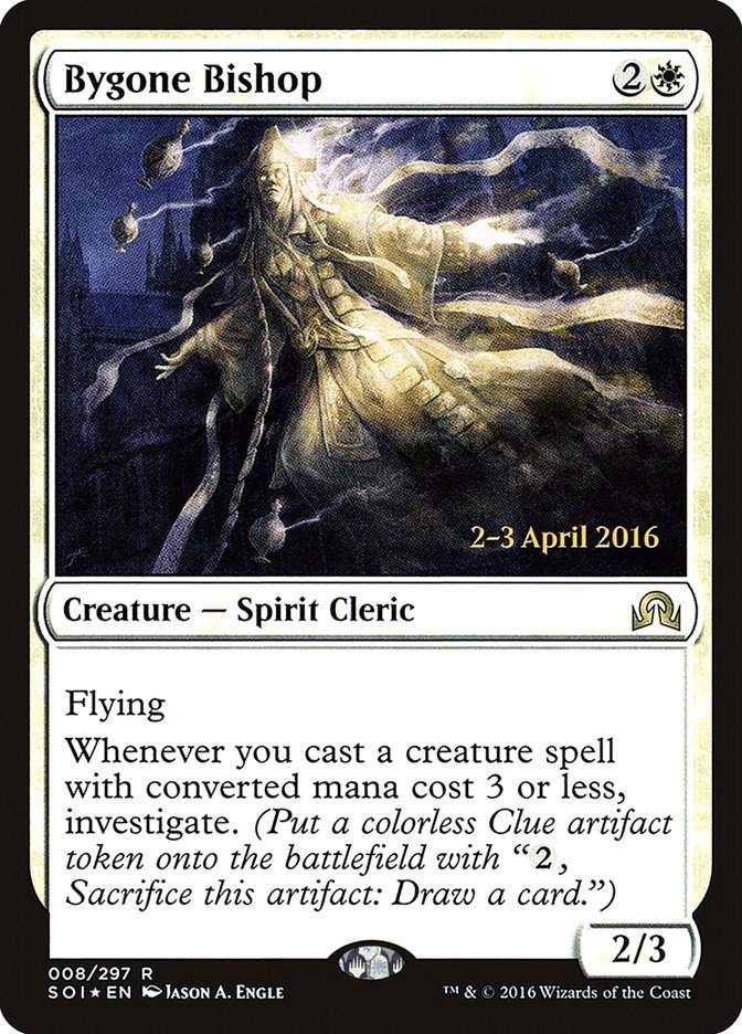 Bygone Bishop [Shadows over Innistrad Prerelease Promos] | Black Swamp Games
