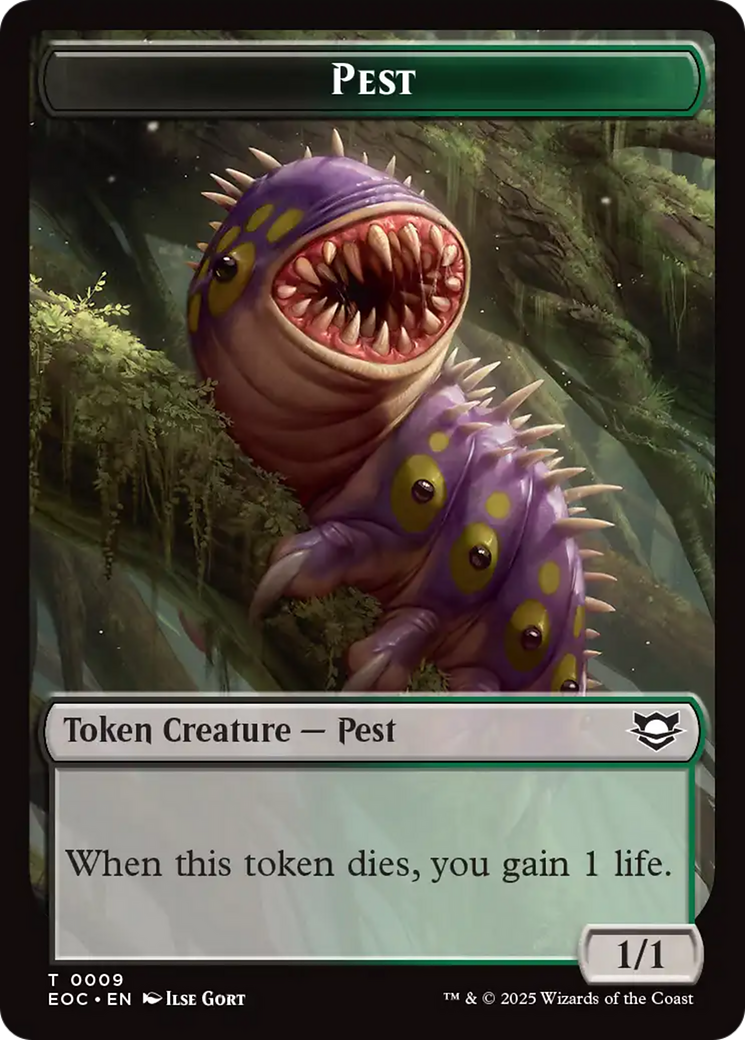 Beast (0006) // Pest Double-Sided Token [Edge of Eternities Commander Tokens] | Black Swamp Games