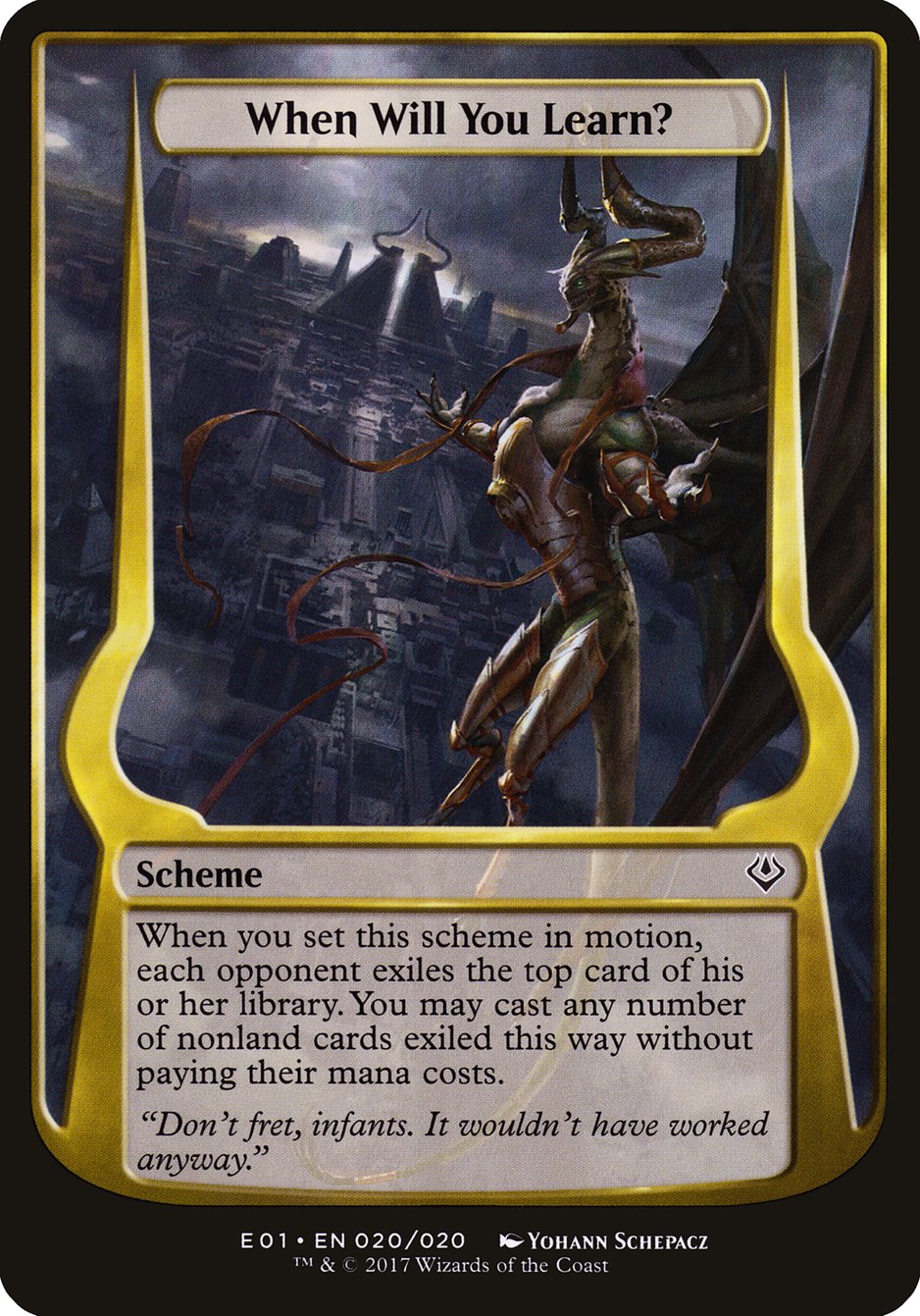 When Will You Learn? (Schemes) [Archenemy: Nicol Bolas Schemes] | Black Swamp Games