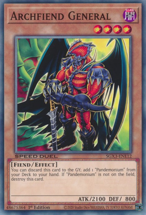 Archfiend General [SGX3-ENE12] Common | Black Swamp Games