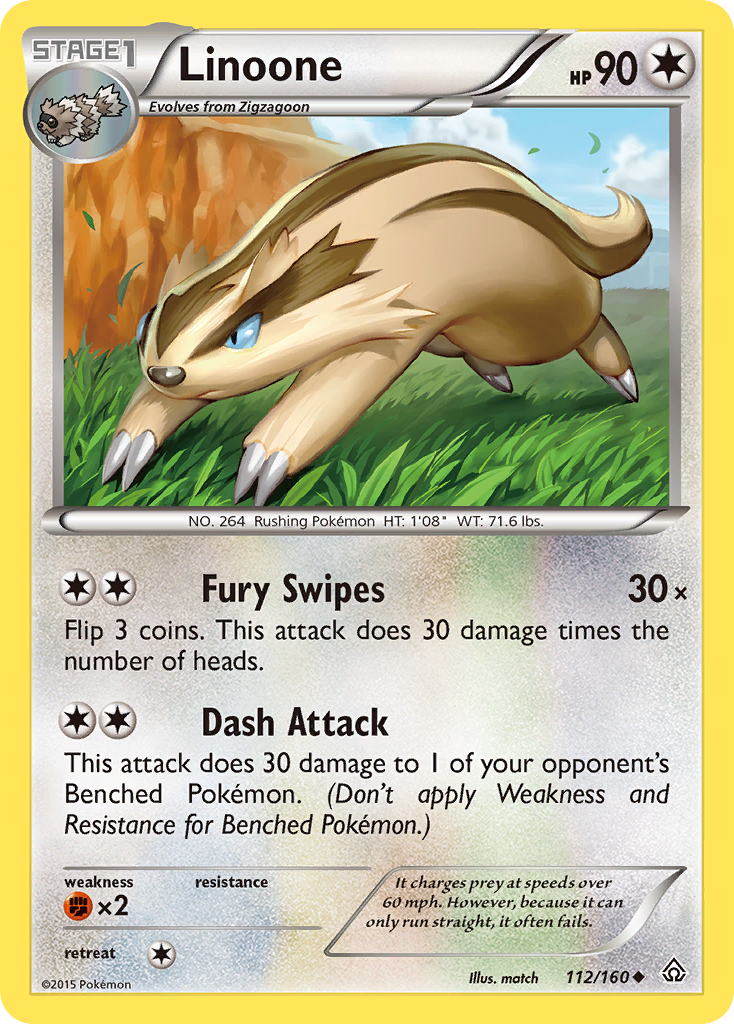 Linoone (112/160) [XY: Primal Clash] | Black Swamp Games