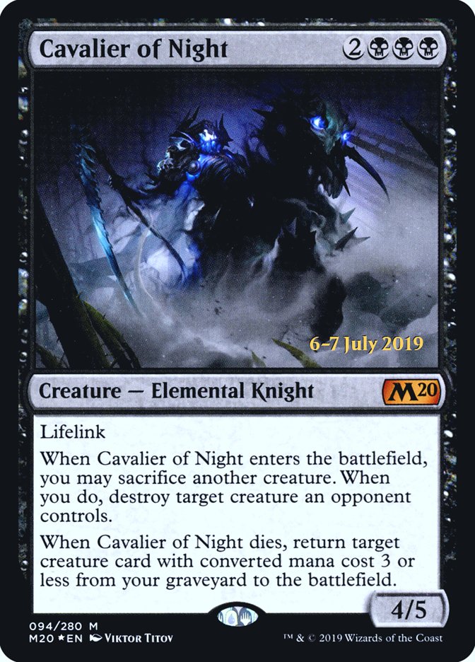 Cavalier of Night [Core Set 2020 Prerelease Promos] | Black Swamp Games