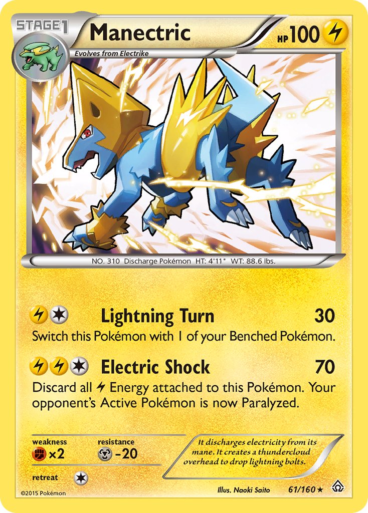 Manectric (61/160) (Theme Deck Exclusive) [XY: Primal Clash] | Black Swamp Games