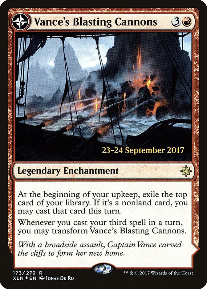 Vance's Blasting Cannons // Spitfire Bastion [Ixalan Prerelease Promos] | Black Swamp Games