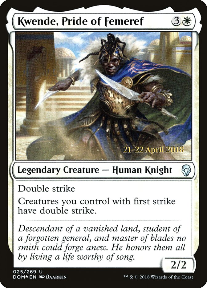 Kwende, Pride of Femeref [Dominaria Prerelease Promos] | Black Swamp Games