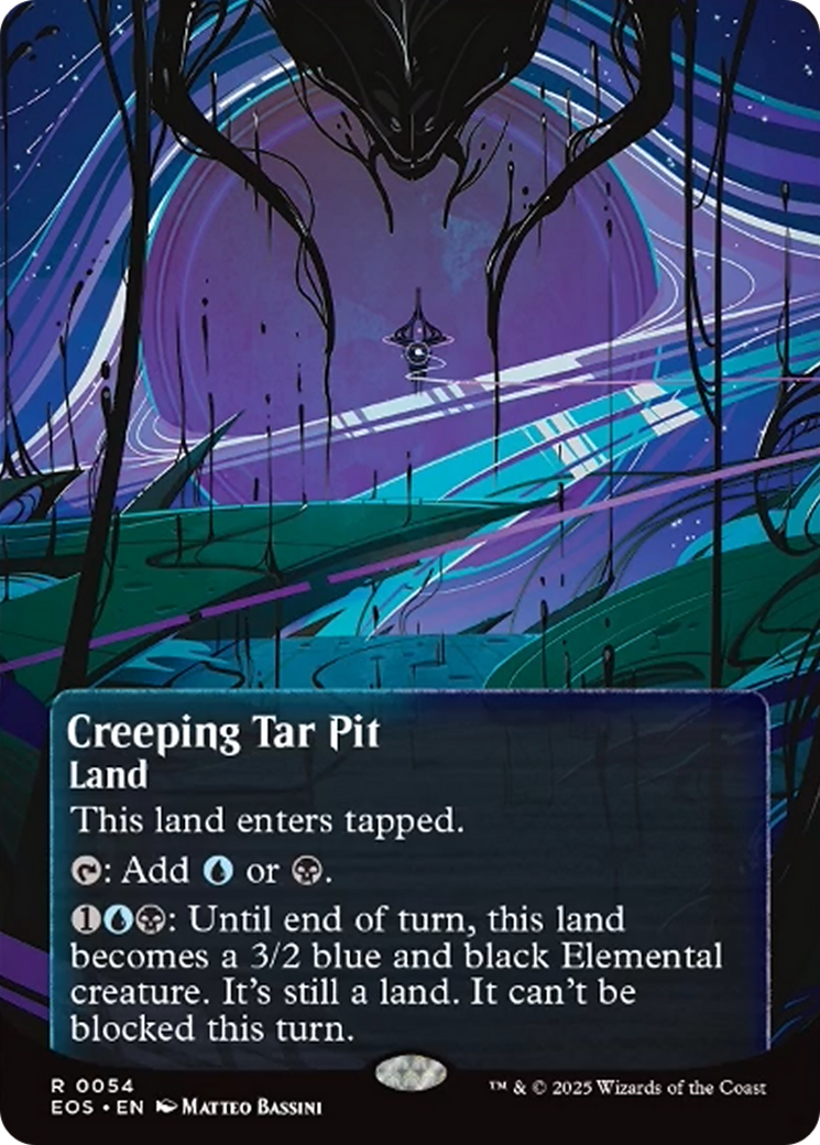 Creeping Tar Pit (0054) (Borderless) [Edge of Eternities: Stellar Sights] | Black Swamp Games