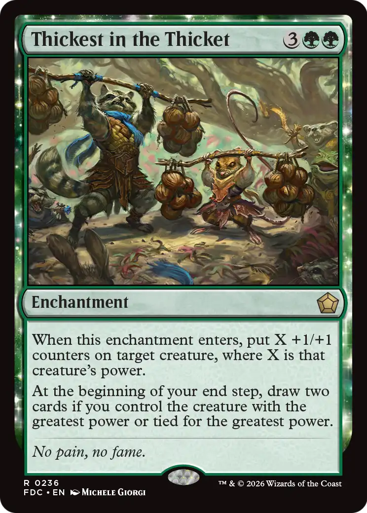 Thickest in the Thicket [Foundations Commander] | Black Swamp Games