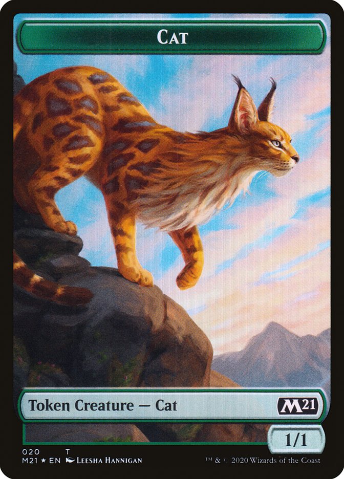 Bird // Cat (020) Double-Sided Token [Core Set 2021 Tokens] | Black Swamp Games