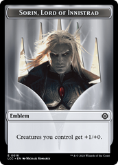 Emblem - Sorin, Lord of Innistrad // Vampire (0004) Double-Sided Token [The Lost Caverns of Ixalan Commander Tokens] | Black Swamp Games