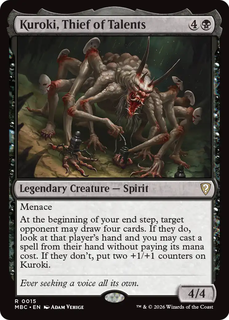 Kuroki, Thief of Talents [Mystery Booster: Commander Edition] | Black Swamp Games