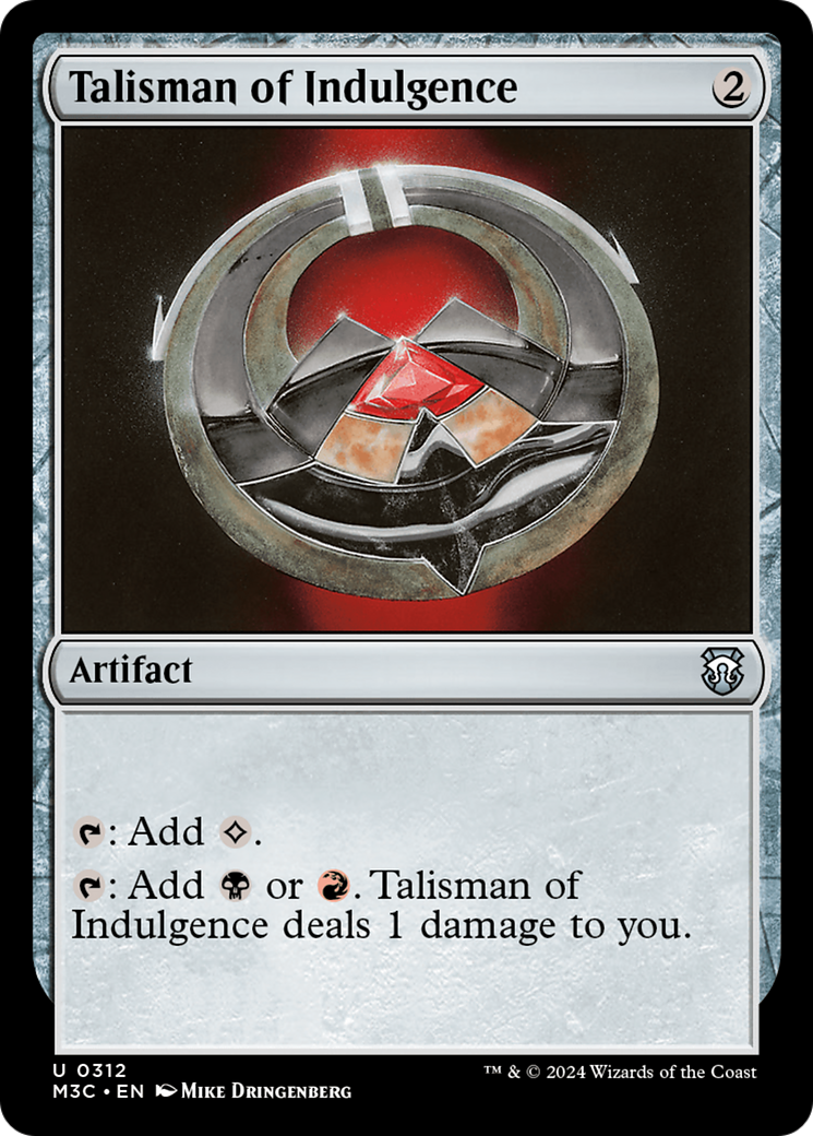 Talisman of Indulgence [Modern Horizons 3 Commander] | Black Swamp Games