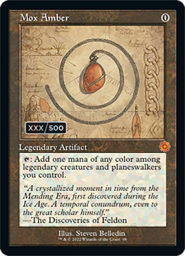 Mox Amber (Retro Schematic) (Serialized) [The Brothers' War Retro Artifacts] | Black Swamp Games