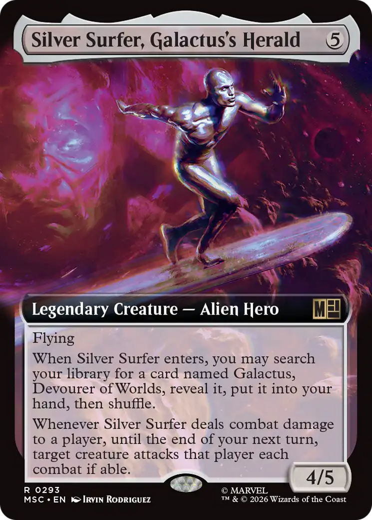 Silver Surfer, Galactus's Herald (Extended Art) [Marvel Super Heroes Commander] | Black Swamp Games