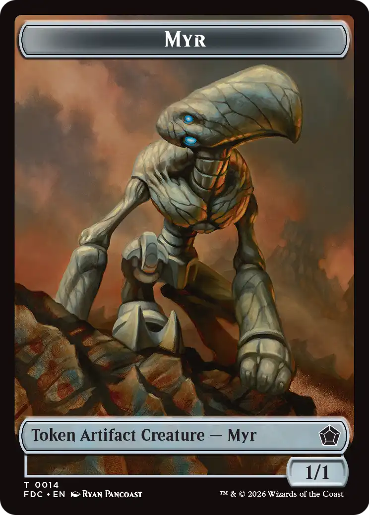 Thopter // Myr Double-Sided Token [Foundations Commander Tokens] | Black Swamp Games