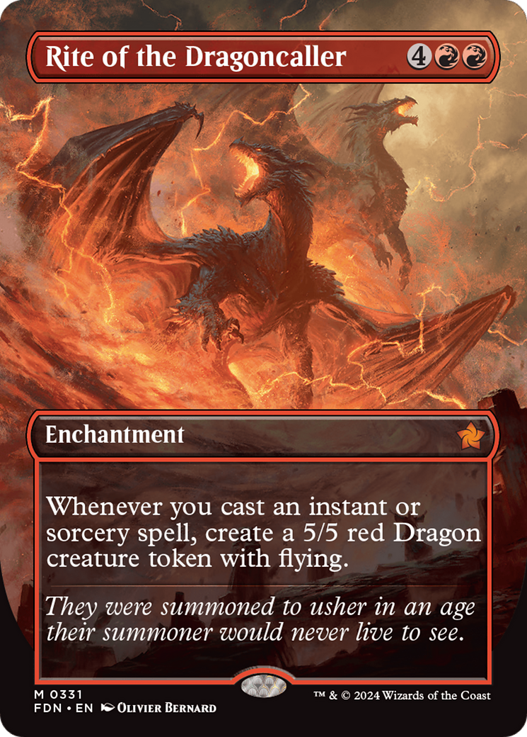 Rite of the Dragoncaller (Borderless) [Foundations] | Black Swamp Games
