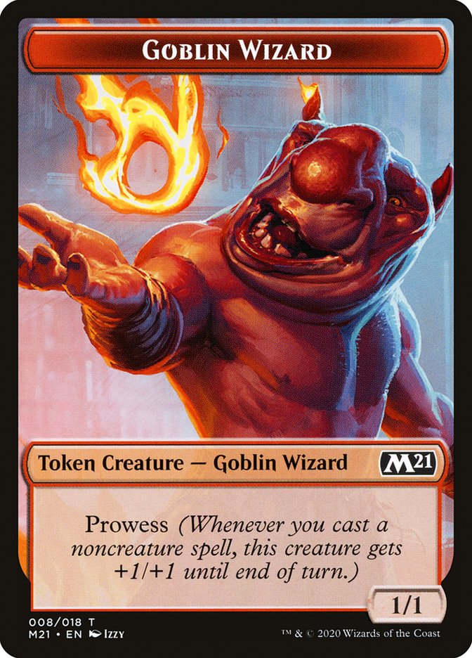 Demon // Goblin Wizard Double-Sided Token [Core Set 2021 Tokens] | Black Swamp Games