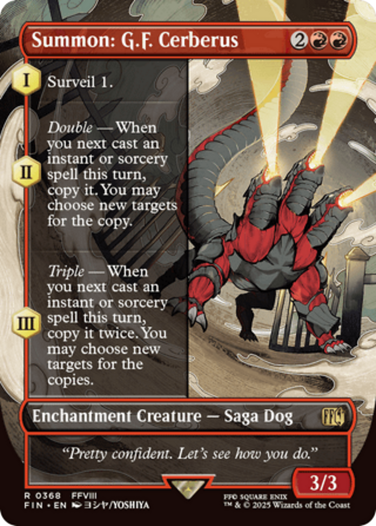 Summon: G.F. Cerberus (Borderless) [FINAL FANTASY] | Black Swamp Games