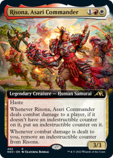 Risona, Asari Commander (Extended Art) [Kamigawa: Neon Dynasty] | Black Swamp Games