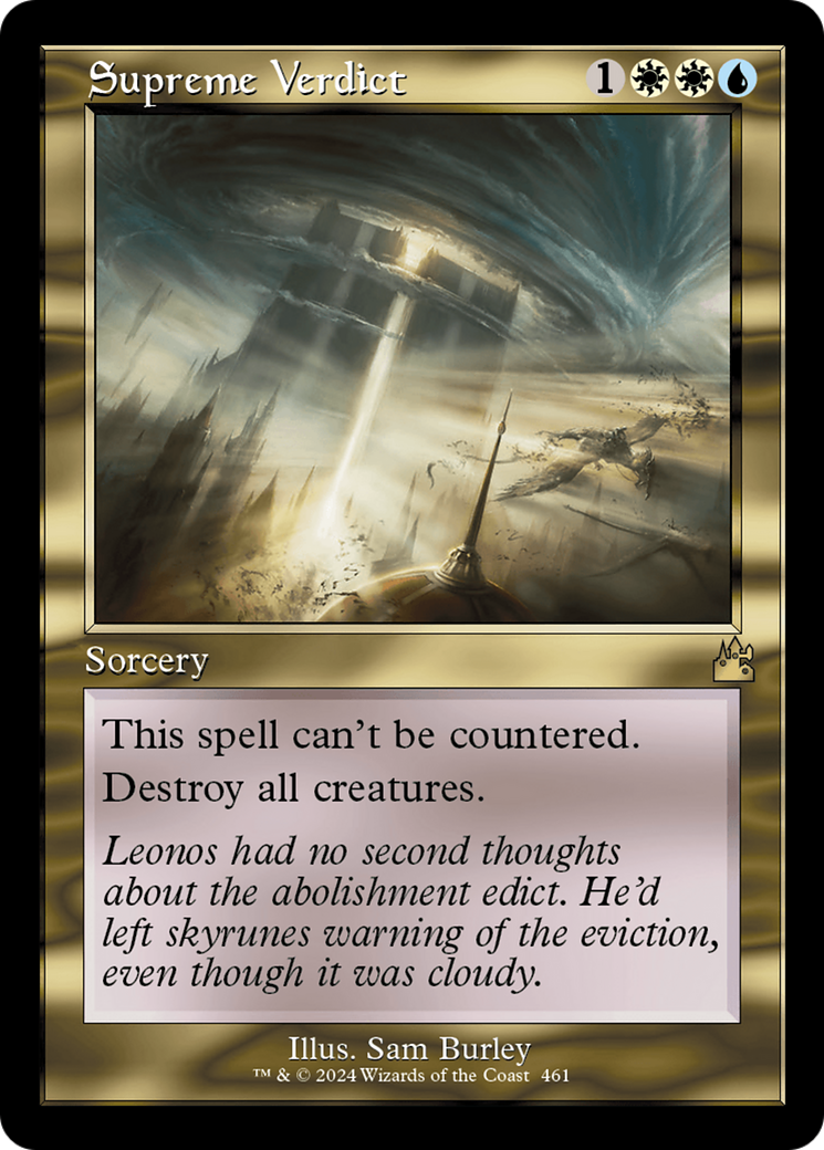 Supreme Verdict (Retro Frame) [Ravnica Remastered] | Black Swamp Games