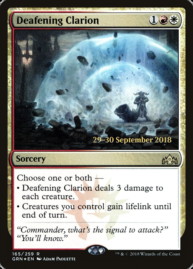 Deafening Clarion [Guilds of Ravnica Prerelease Promos] | Black Swamp Games