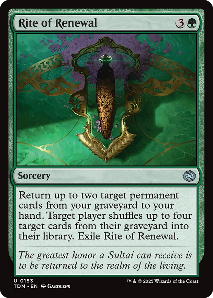 Rite of Renewal [Tarkir: Dragonstorm] | Black Swamp Games