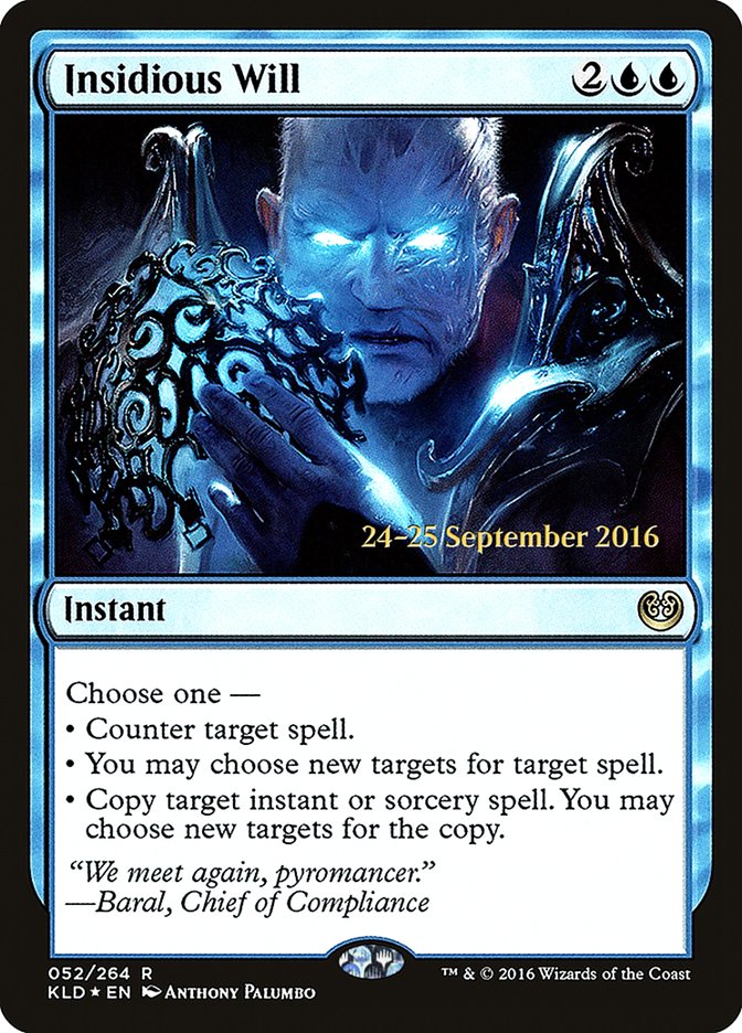 Insidious Will [Kaladesh Prerelease Promos] | Black Swamp Games