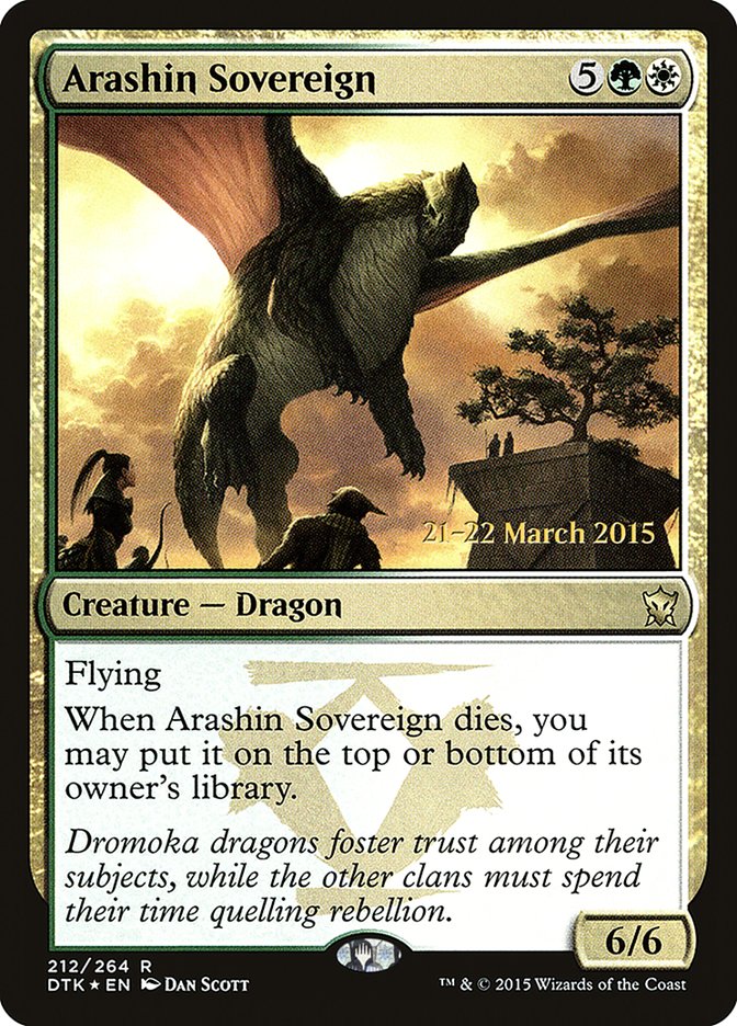 Arashin Sovereign [Dragons of Tarkir Prerelease Promos] | Black Swamp Games
