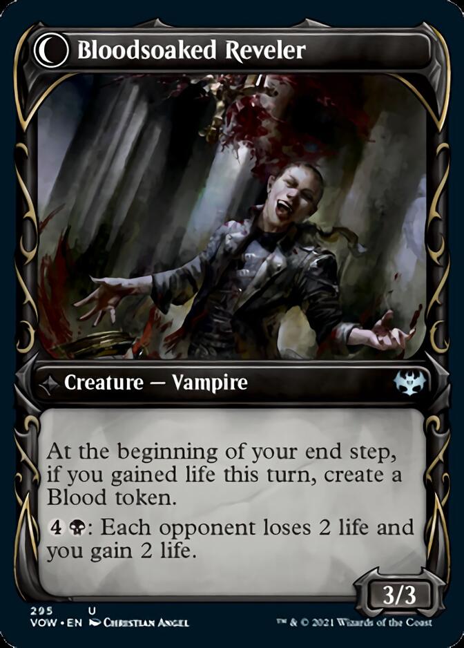 Restless Bloodseeker // Bloodsoaked Reveler (Showcase Fang Frame) [Innistrad: Crimson Vow] | Black Swamp Games