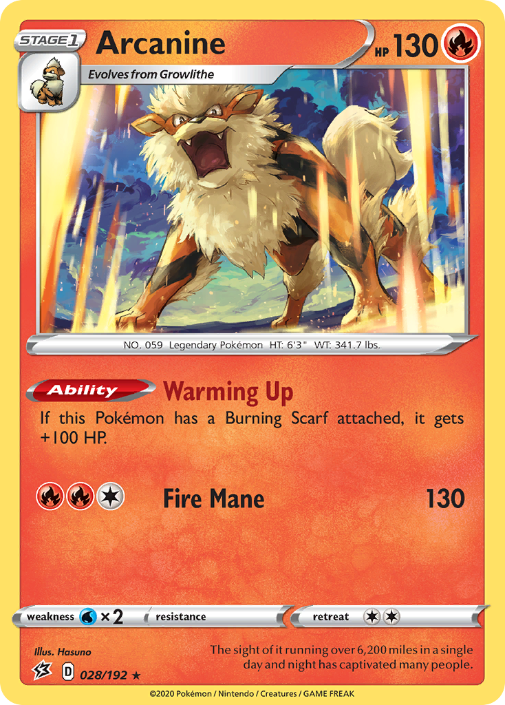 Arcanine (028/192) [Sword & Shield: Rebel Clash] | Black Swamp Games