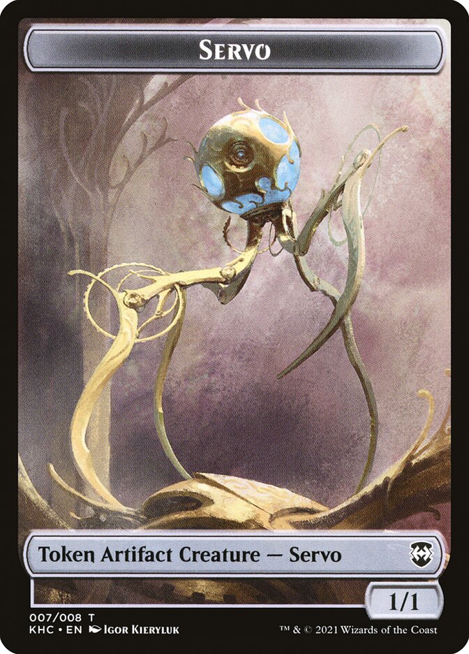 Elf Warrior // Servo Double-Sided Token [Kaldheim Commander Tokens] | Black Swamp Games