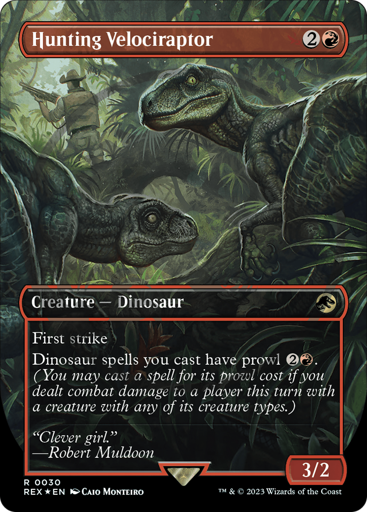 Hunting Velociraptor (Emblem) (Borderless) [Jurassic World Collection Tokens] | Black Swamp Games