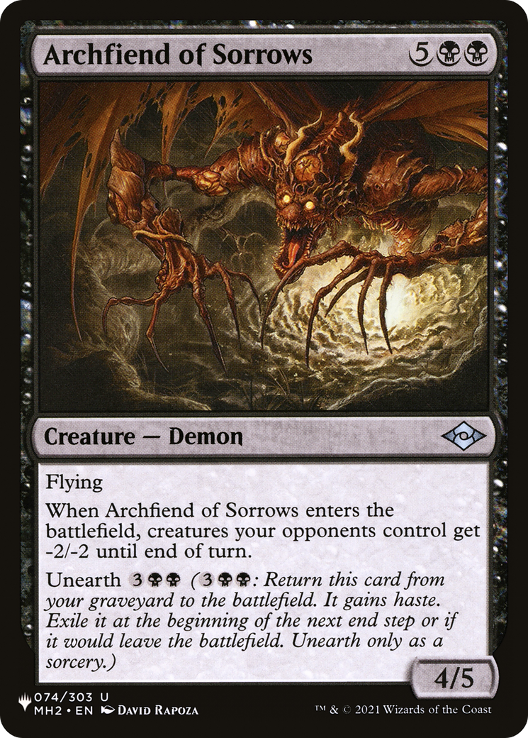 Archfiend of Sorrows [The List Reprints] | Black Swamp Games