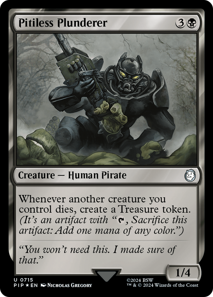 Pitiless Plunderer (Surge Foil) [Fallout] | Black Swamp Games