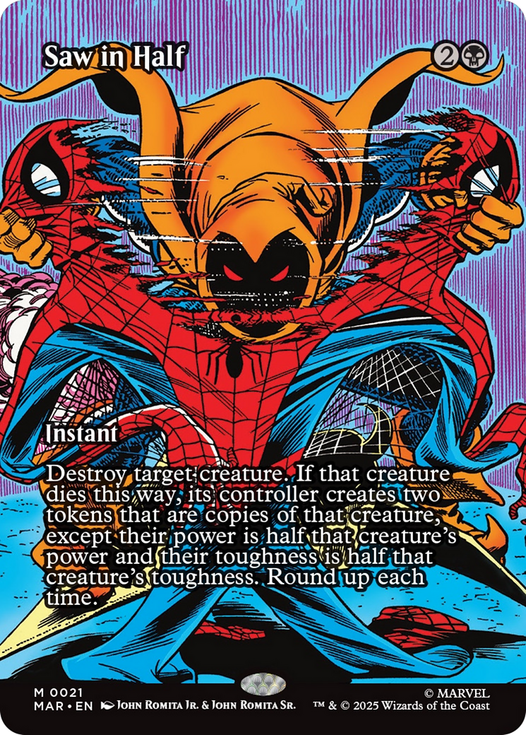 Saw in Half (Borderless) [Marvel's Spider-Man: Eternal-Legal] | Black Swamp Games