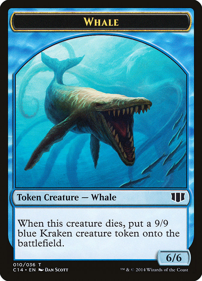 Whale // Zombie (011/036) Double-Sided Token [Commander 2014 Tokens] | Black Swamp Games