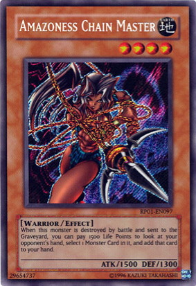 Amazoness Chain Master [RP01-EN097] Secret Rare | Black Swamp Games