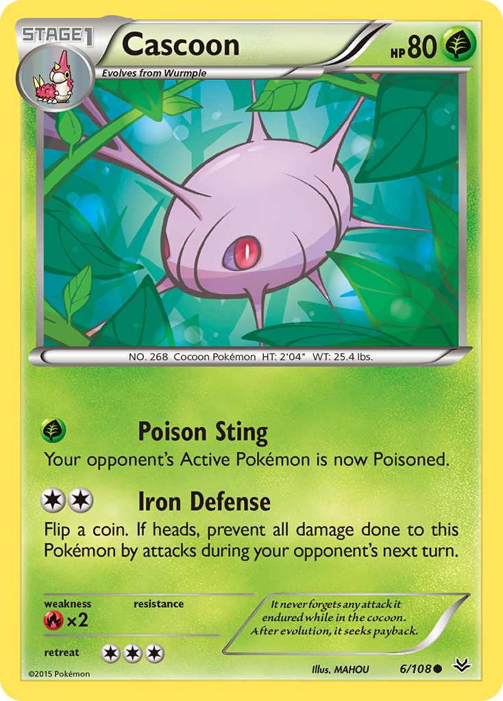 Cascoon (6/108) [XY: Roaring Skies] | Black Swamp Games