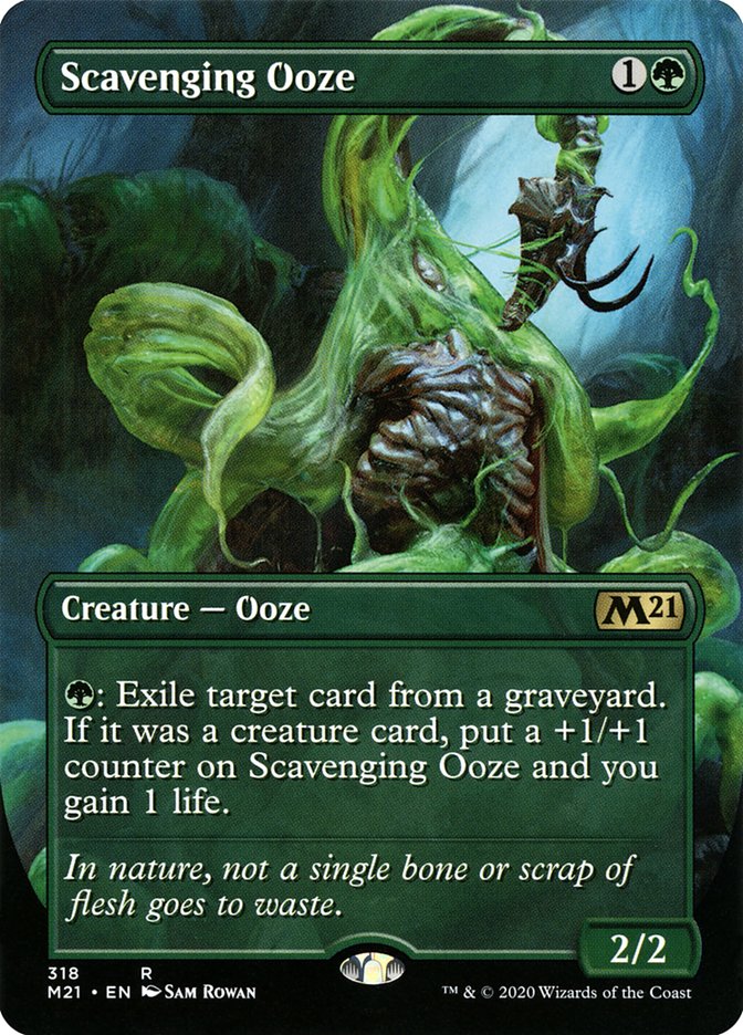 Scavenging Ooze (Borderless Alternate Art) [Core Set 2021] | Black Swamp Games