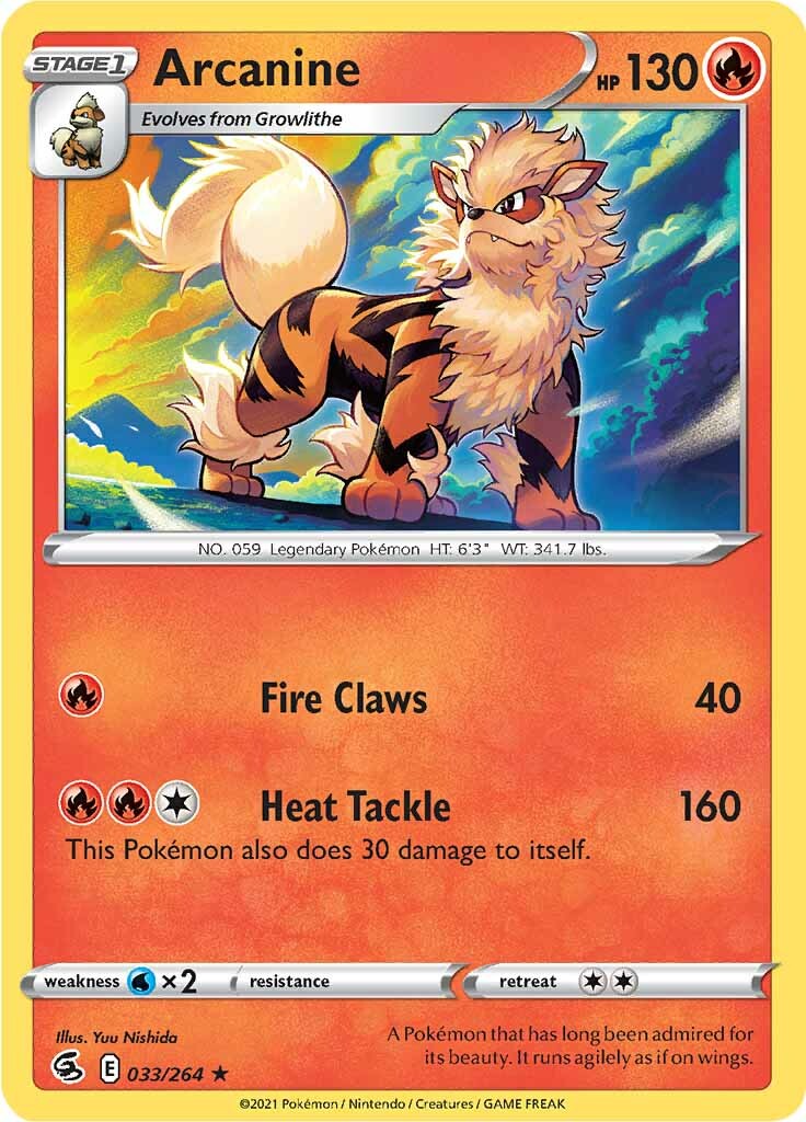 Arcanine (033/264) [Sword & Shield: Fusion Strike] | Black Swamp Games