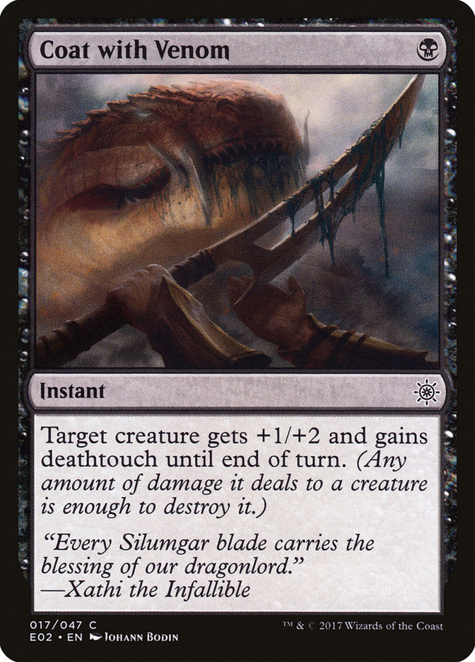 Coat with Venom [Explorers of Ixalan] | Black Swamp Games