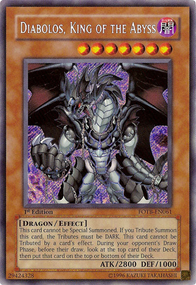 Diabolos, King of the Abyss [FOTB-EN061] Secret Rare | Black Swamp Games
