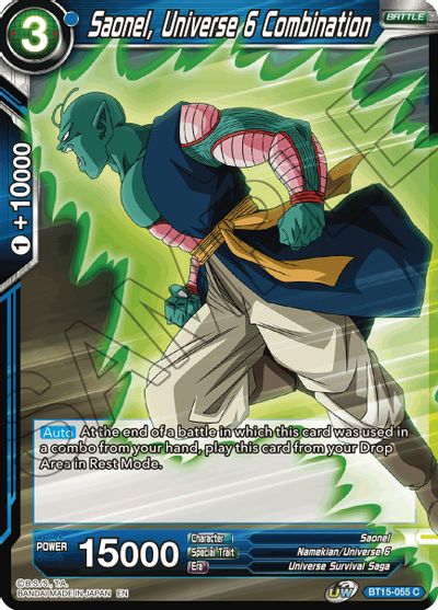 Saonel, Universe 6 Combination (BT15-055) [Saiyan Showdown] | Black Swamp Games