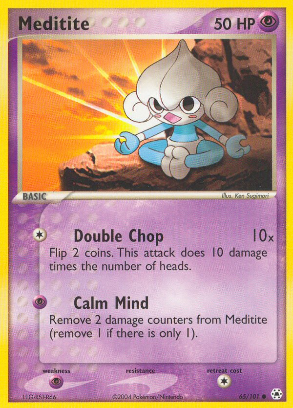 Meditite (65/101) [EX: Hidden Legends] | Black Swamp Games