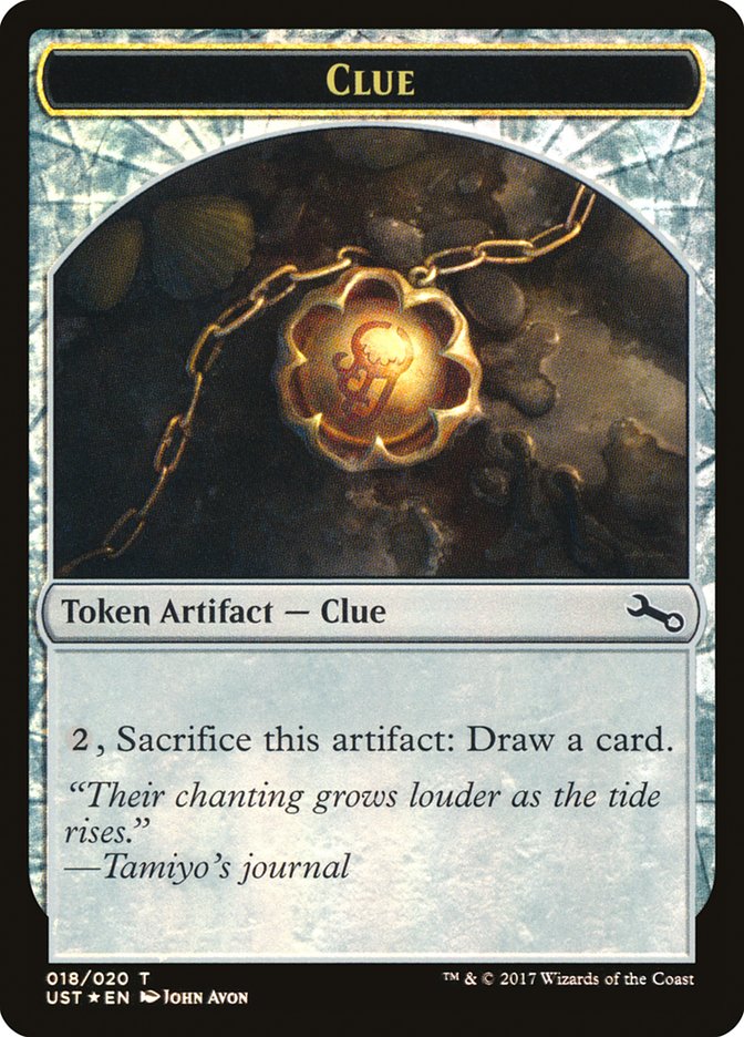 Clue // Clue Double-Sided Token [Unstable Tokens] | Black Swamp Games